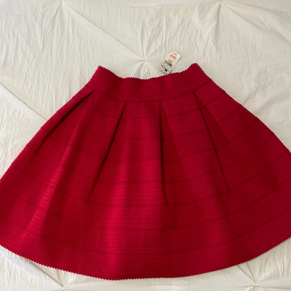Express Holiday Red Skirt